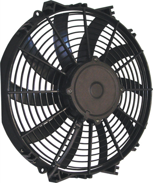 Champion Low Profile Series Fan; 12 in. Dia.; S-Blade; Reversible; 225W; 1565cfm; 18 Amp Draw; Incl. 90 Deg. Mounting Feet/Pigtail Connector/Spacers; Black; | MARM122K