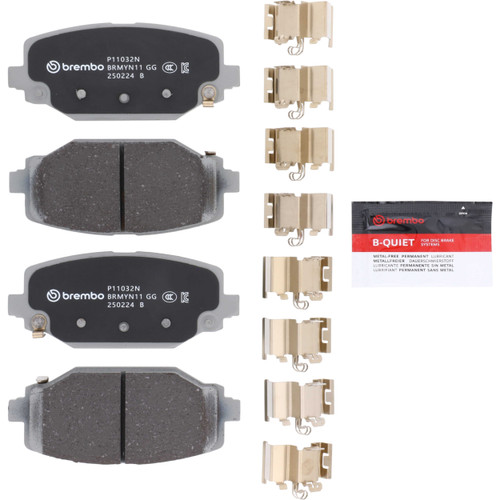 Premium NAO Ceramic OE Equivalent Rear Disc Brake Pad Set | BBBP11032N