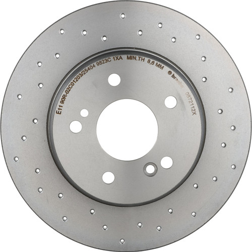 Premium UV Coated Rear Xtra Cross Drilled Rear Disc Brake Rotor | BBB08.7211.2X