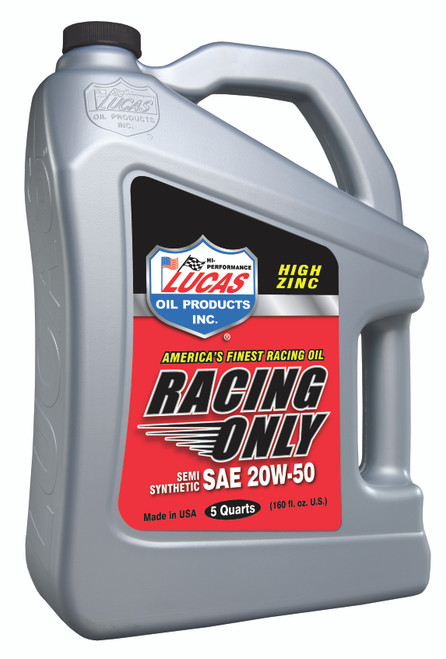 Racing Only SAE 20W50 Semi-Synthetic Engine Oil - 4.73L | LUC10378