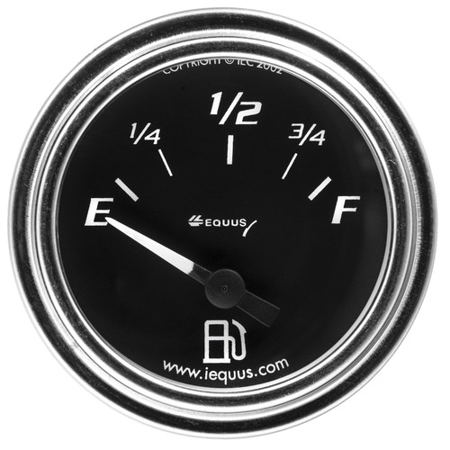 Gauge, Fuel Level, 2", 0 Ω E - 90Ω F, 90 Degree Sweep, Elec, Chrome, 7000 Series | EQG7362