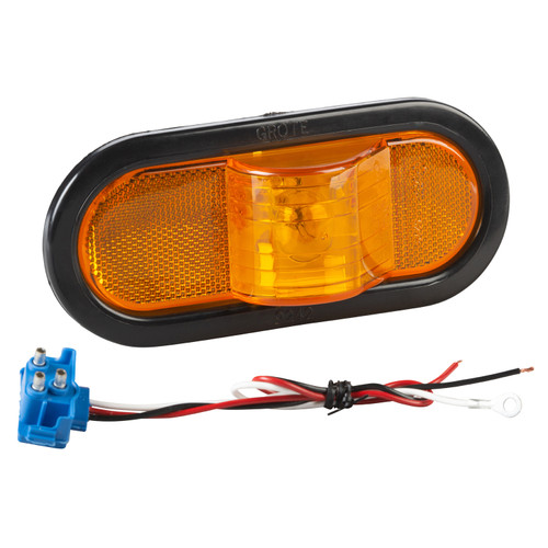 Economy Oval Side Turn Marker Lights, Amber Kit (52193 + 92420 + 67090) | GRO52253