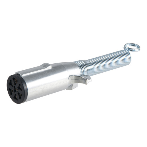7-Way Round Connector Plug with Spring (Trailer Side) | CRT58180