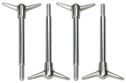 5/16"-18 X 3-1/2" Tall "Wing-Style" Valve Cover Fasteners; 2-Piece Design- Chrome | 5184138