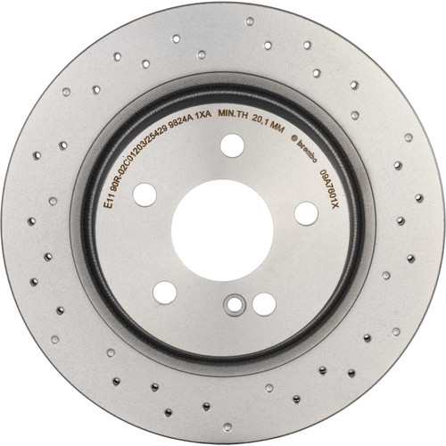 Premium UV Coated Xtra Cross Drilled Rear Disc Brake Rotor | BBB09.A760.1X