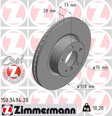Coat Z Brake Rotor | ZIM150.3494.20