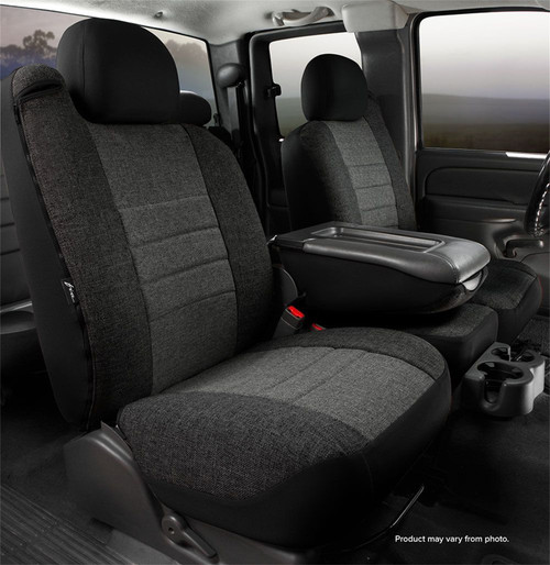 OE30 Series - Oe Tweed Custom Fit Front Seat Cover- Charcoal, with Super Grip fastening system for easy installation and wear resistant tweed fabric. | 947OE38-36 CHARC