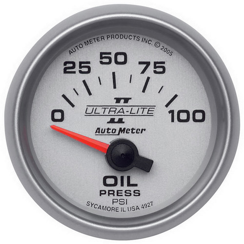 Electric Oil Pressure Gauge 2-1/16", 0-100 Psi, Ultra-Lite Ii | AUM4927