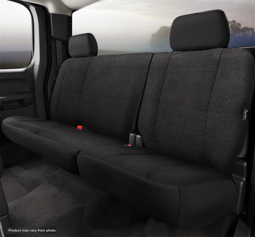 Wrangler™ Solid Seat Cover; Saddle Blanket; Black; Split Seat 40/60; Adjustable Headrests; Armrest w/Cup Holder; | 947TRS42-53 BLACK