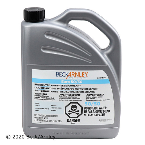 Premium Euro Premixed Coolant/Antifreeze (Blue) - 4L | BEC252-1520