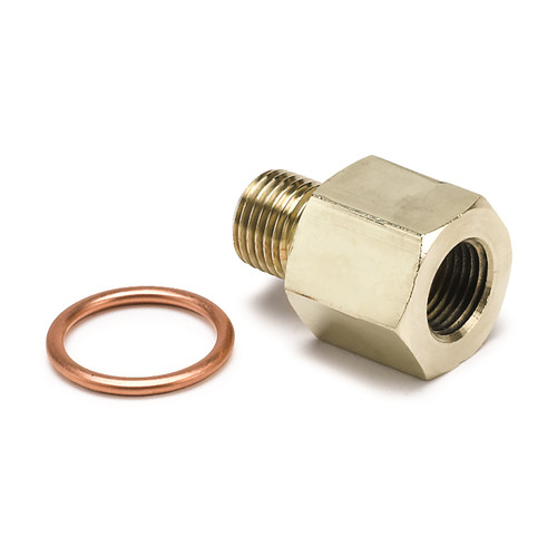 Brass Metric Adapter Fitting – M10x1 Male to 1/8" NPTF Female | AUM2265