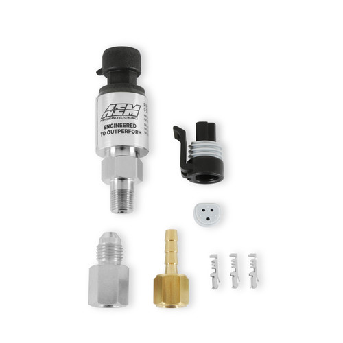 3.5 Bar Stainless MAP Sensor Kit, 1/8 in. NPT Male Thread w/-4 and 3/16 NPT Adapters | AEE30-2130-50