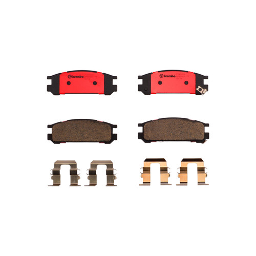 Premium NAO Ceramic OE Equivalent Rear Disc Brake Pad Set | BBBP78005N