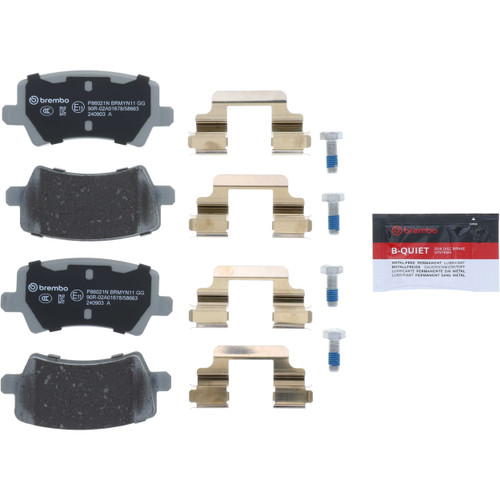Premium NAO Ceramic OE Equivalent Rear Disc Brake Pad Set | BBBP86021N