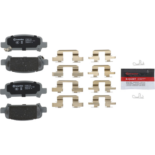 Premium NAO Ceramic OE Equivalent Rear Disc Brake Pad Set | BBBP78011N