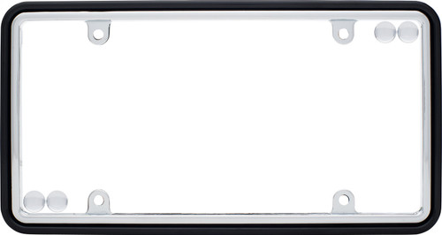 Two Tone License Plate Frame (Chrome/Black) | CAC63350