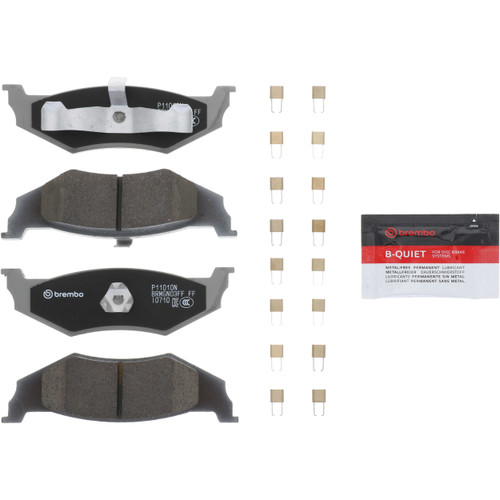 Premium NAO Ceramic OE Equivalent Rear Disc Brake Pad Set | BBBP11010N