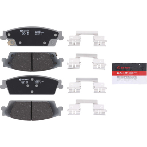 Premium NAO Ceramic OE Equivalent Rear Disc Brake Pad Set | BBBP10068N