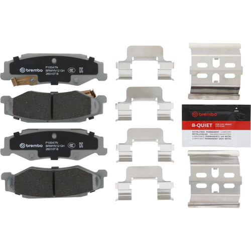 Premium NAO Ceramic OE Equivalent Rear Disc Brake Pad Set | BBBP10047N