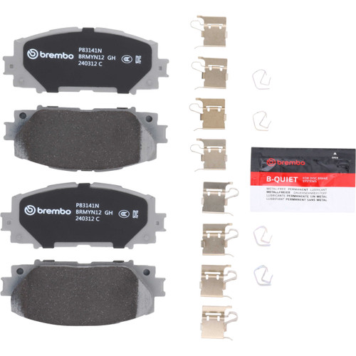 Premium NAO Ceramic OE Equivalent Front Brake Pad Set | BBBP83141N