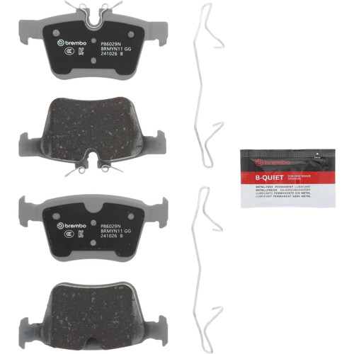 Premium NAO Ceramic OE Equivalent Rear Disc Brake Pad Set | BBBP86029N
