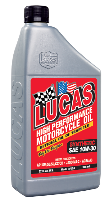 High Performance SAE 10W30 Synthetic Motorcycle Oil - 946mL | LUC20708