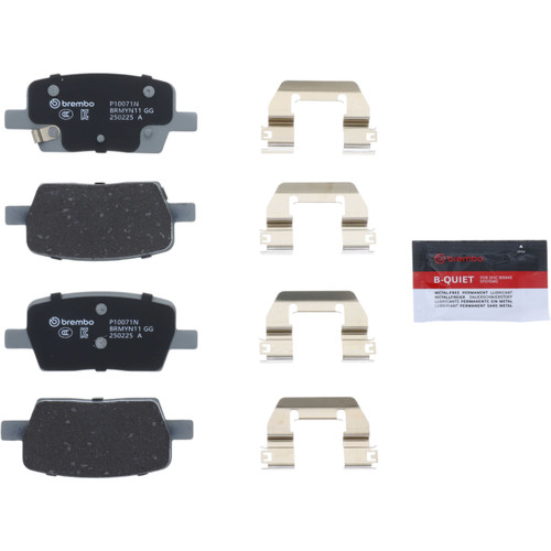 Premium NAO Ceramic OE Equivalent Rear Disc Brake Pad Set | BBBP10071N