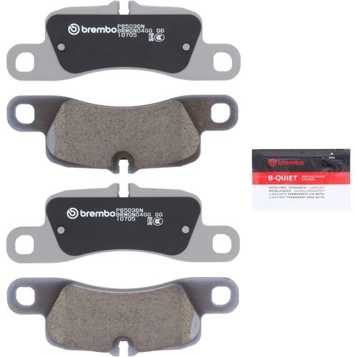 Premium NAO Ceramic OE Equivalent Rear Disc Brake Pad Set | BBBP65036N