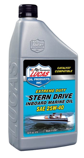 Stern Drive Inboard 4 Stroke Marine Extreme Duty SAE 25W40 Conventional Engine Oil - 946mL | LUC20677