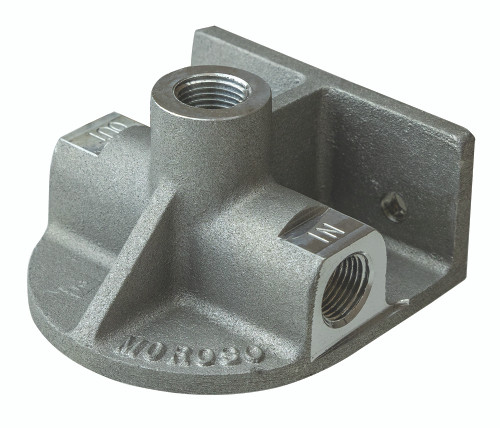 Remote Cast Aluminum Oil Filter Mount (For Ford/Chrysler V8 Spin-On Filters) | MOR23700