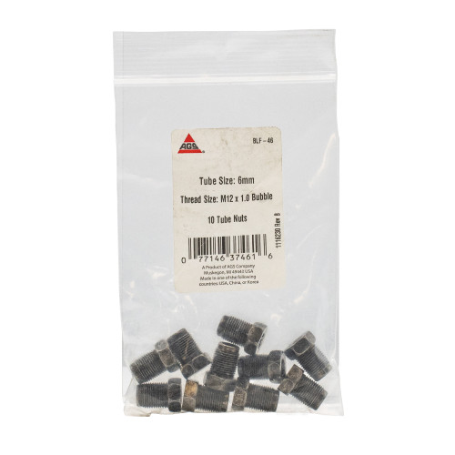 Steel Tube Nut, OL, 6mm (M12x1.0 Bubble) | AGSBLF-46