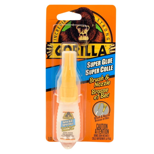 Gorilla Super Glue Brush & Nozzle, Clear, 10 g | 0GG102098
