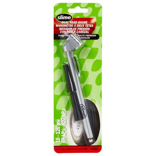 10-120 PSI Dual Head Pencil Tire Pressure Gauge with Valve Extenders | SLM24001