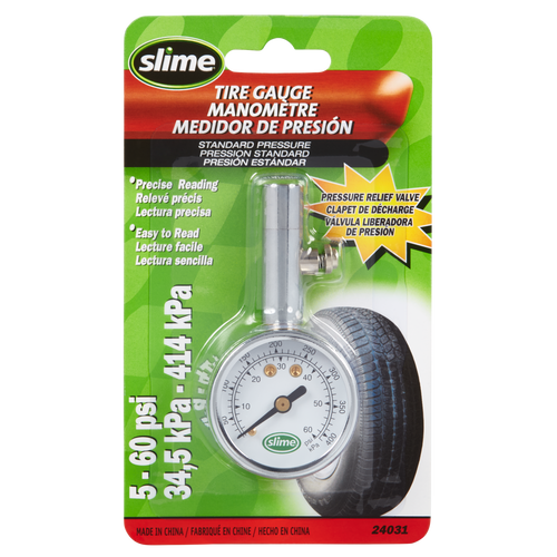 5-60 PSI Dial Tire Pressure Gauge | SLM24031