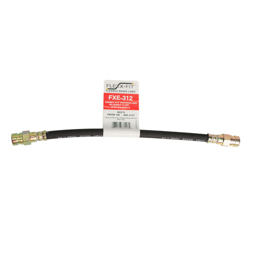 European Flexible Brake Line 3/16 x 12" | AGSFXE-312