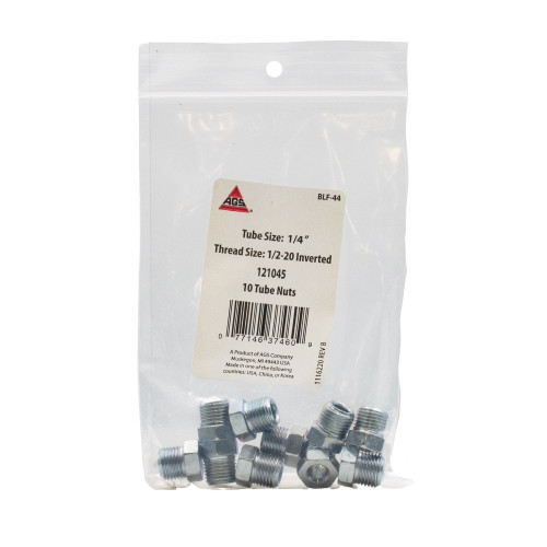 Steel Tube Nut, 1/4 (1/2-20 Inverted) | AGSBLF-44