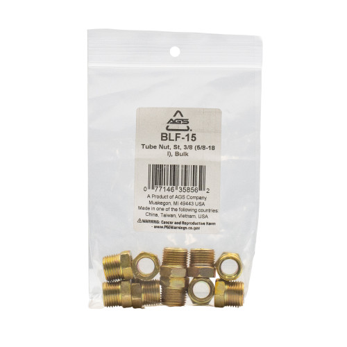 Steel Tube Nut, 3/8 (5/8-18 Inverted) | AGSBLF-15