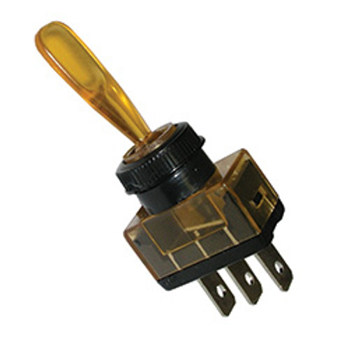 16A 12V On-Off Illuminated Toggle Switch - Amber | 1139405-7-11