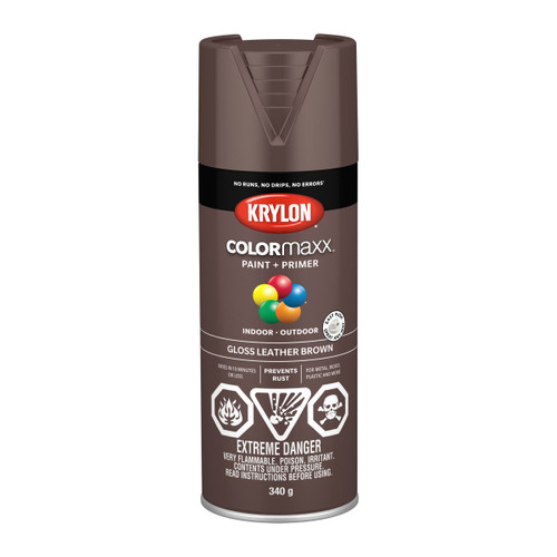 COLORmaxx™ Paint + Primer, Gloss, Leather Brown - 450g | DUP45527