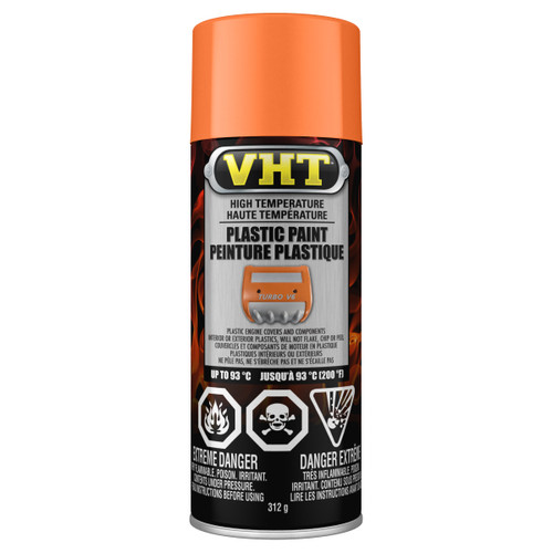 High Temperature Plastic Paint, Gloss, Orange - 312g | VHTCSP823
