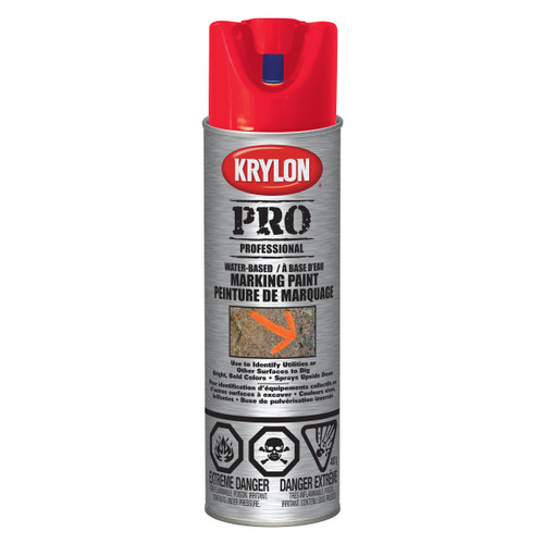 Professional Marking Paint - Water Based, Fluorescent Red - 482g | DUP458660