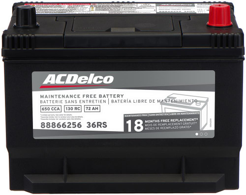 Battery, BCI Group 36R, 18 Month Warranty, CCA 650 | ACD36RS