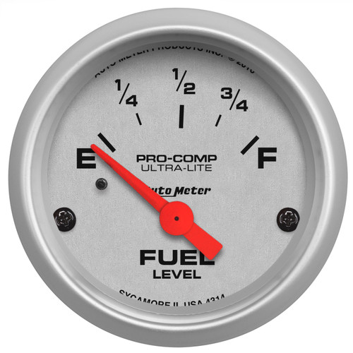 Electric Fuel Level Gauge 2-1/16", 0-90 Ohm, Gm, Sse, Ultra-Lite | AUM4314