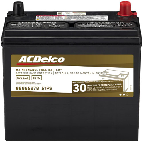 Battery, BCI Group 51, 30 Month Warranty, CCA 500 | ACD51PS