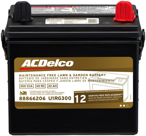 Battery, BCI Group U1R, 12 Month Warranty Lawn & Garden, CCA 300 | ACDU1RG300