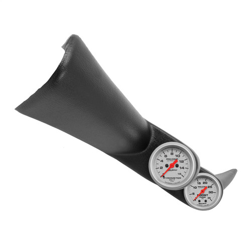 A Pillar Dual Gauge Kit, Pyrometer/Boost, 0-35 Psi/0-1600 °F, 01-07 GM Truck W/O Speaker, Ultra-Lite | AUM7084