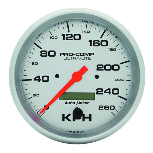 Electric Speedometer Gauge 5", 0-260 Km/H, Ultra-Lite | AUM4489-M