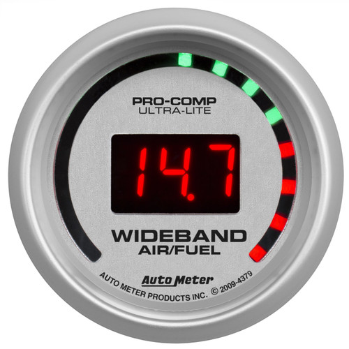 Digital Wideband Street Air/Fuel Ratio Gauge 2-1/16", 10:1-17:1 °Fr, Ultra-Lite | AUM4379