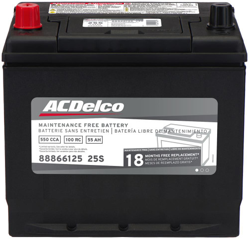 Battery, BCI Group 25, 18 Month Warranty, CCA 550 | ACD25S