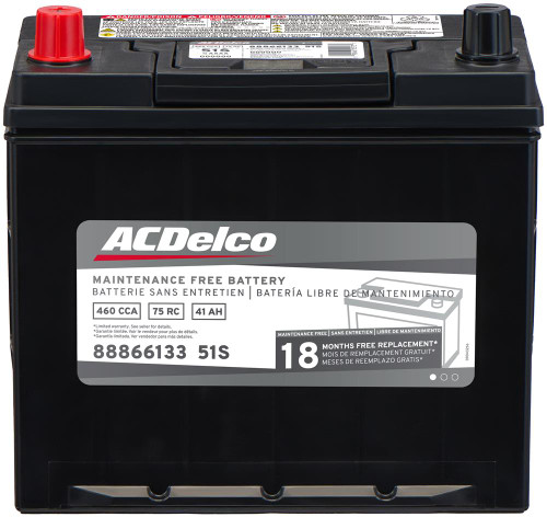 Battery, BCI Group 51, 18 Month Warranty, CCA 460 | ACD51S